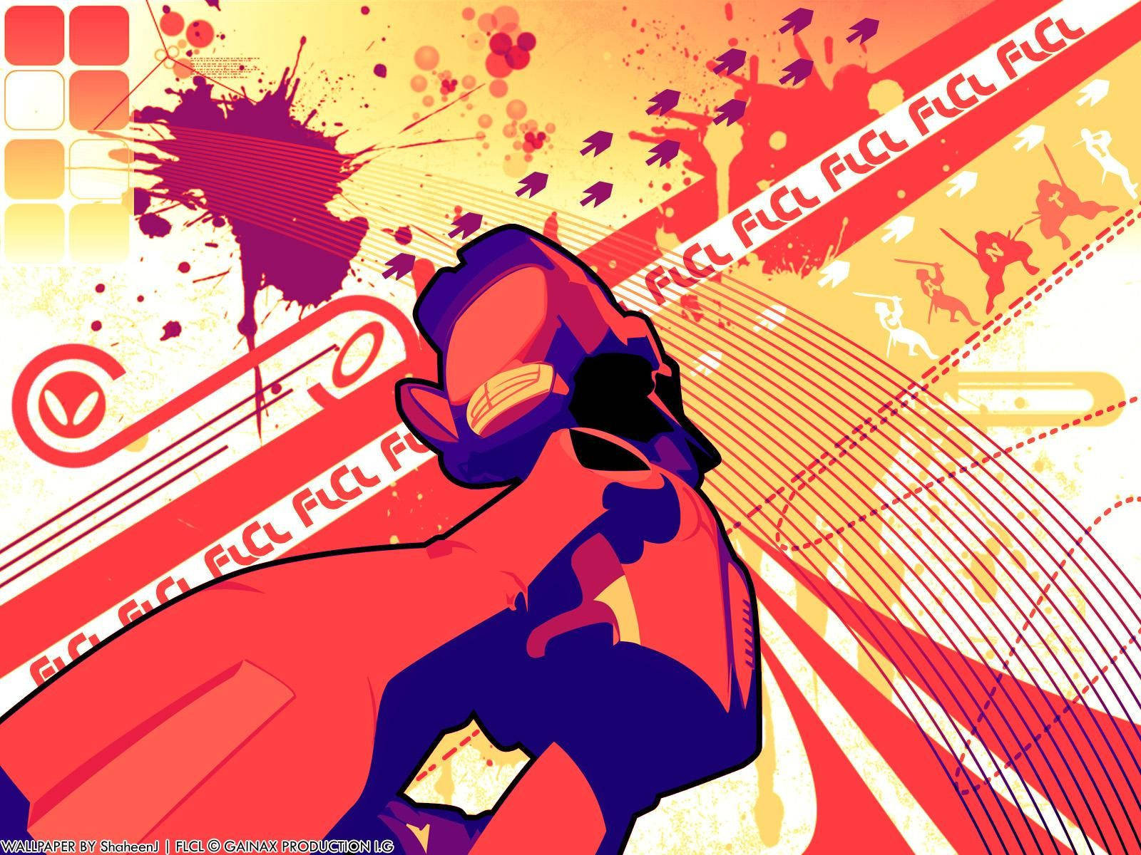 FLCL, Colorful Canti, red and purple, HD Desktop Wallpaper