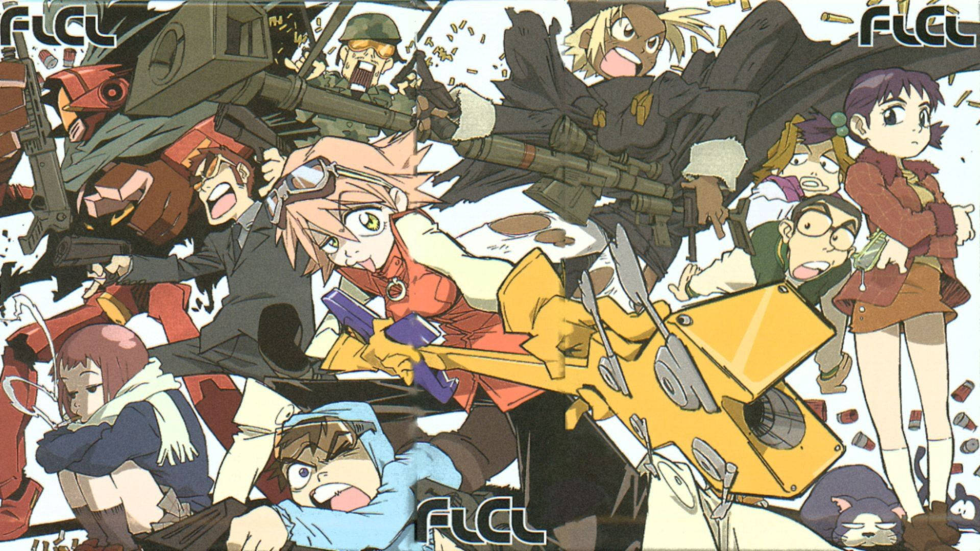 FLCL, anime, characters, Full HD Desktop Wallpaper