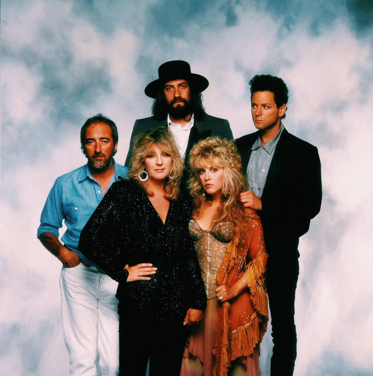 Fleetwood Mac, cloudy sky, 1980s rock band, SD Phone Wallpaper