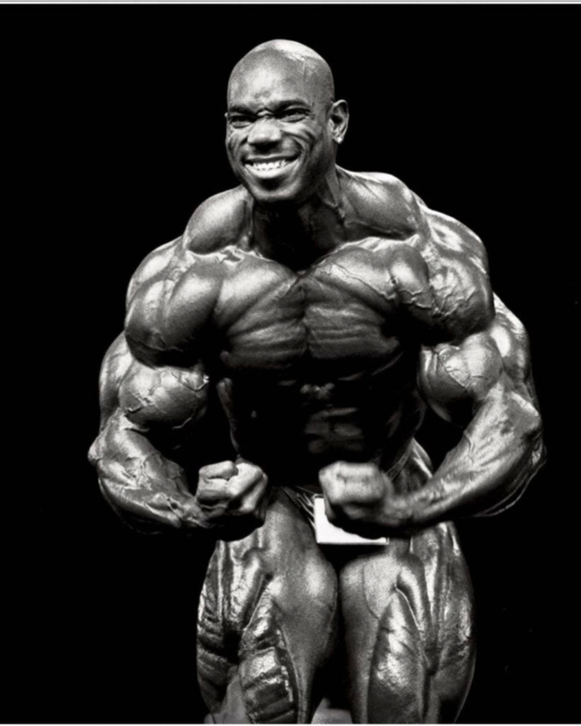 Flex Wheeler, black and white photo, muscular bodybuilder, Full HD Phone Wallpaper