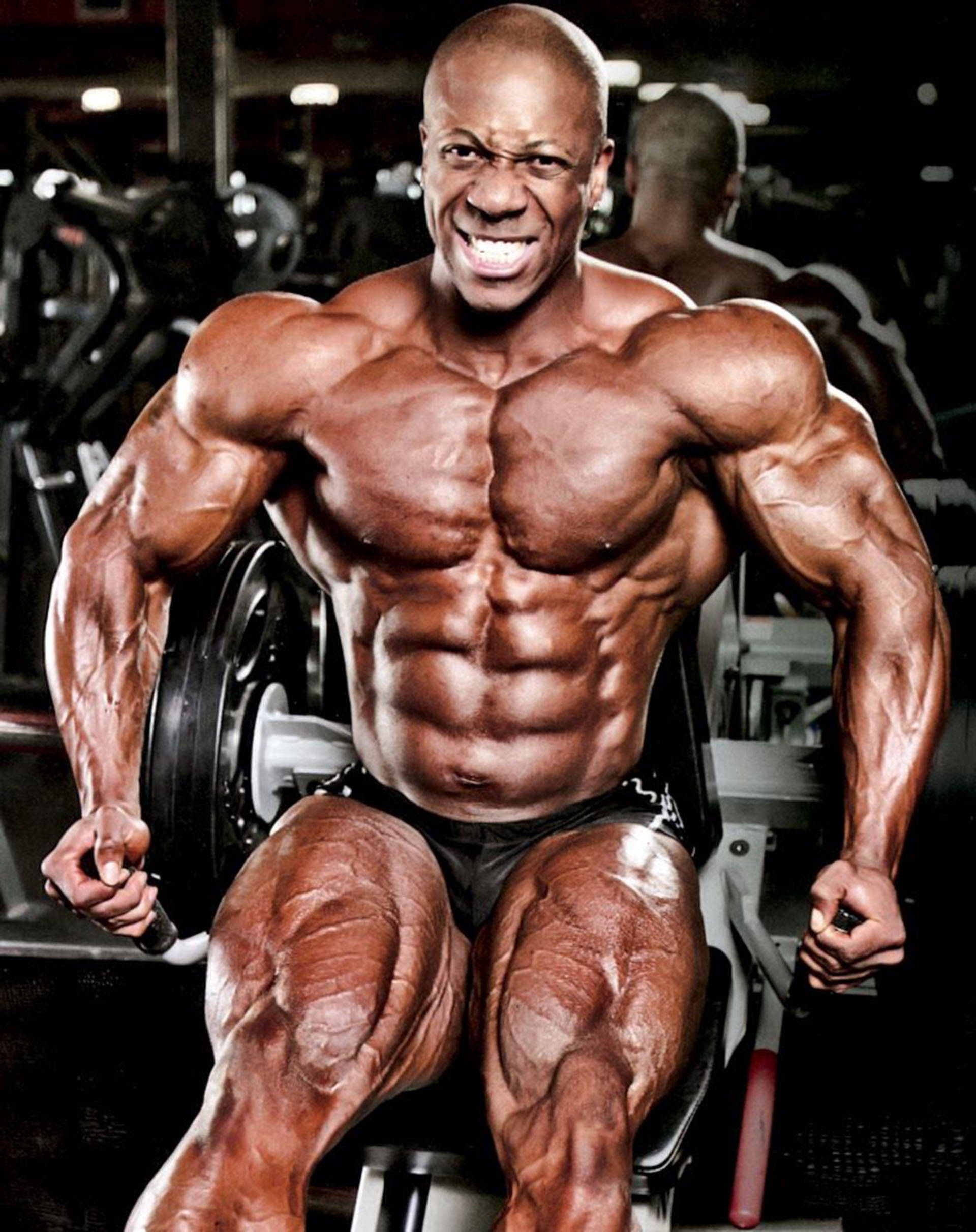 Flex Wheeler, shaved head, defined abs, Full HD Phone Wallpaper