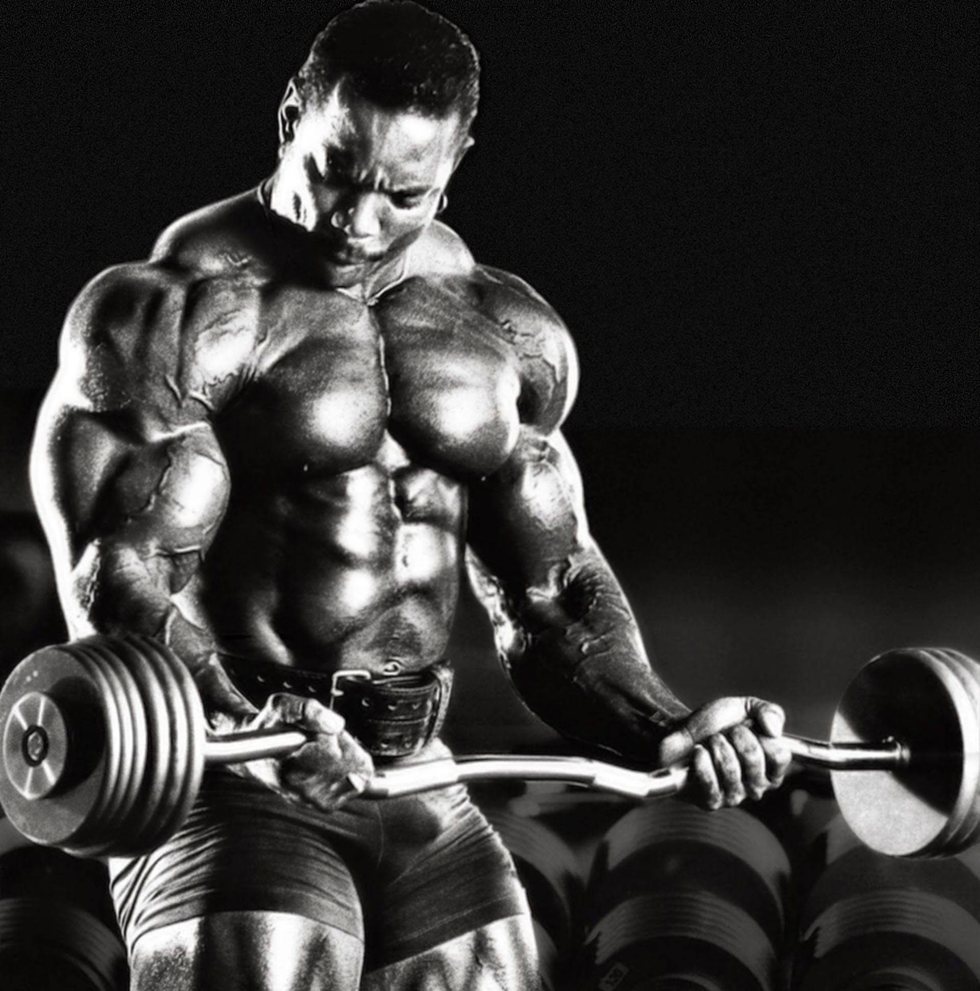 Flex Wheeler, bicep workout, barbell, Full HD Phone Wallpaper