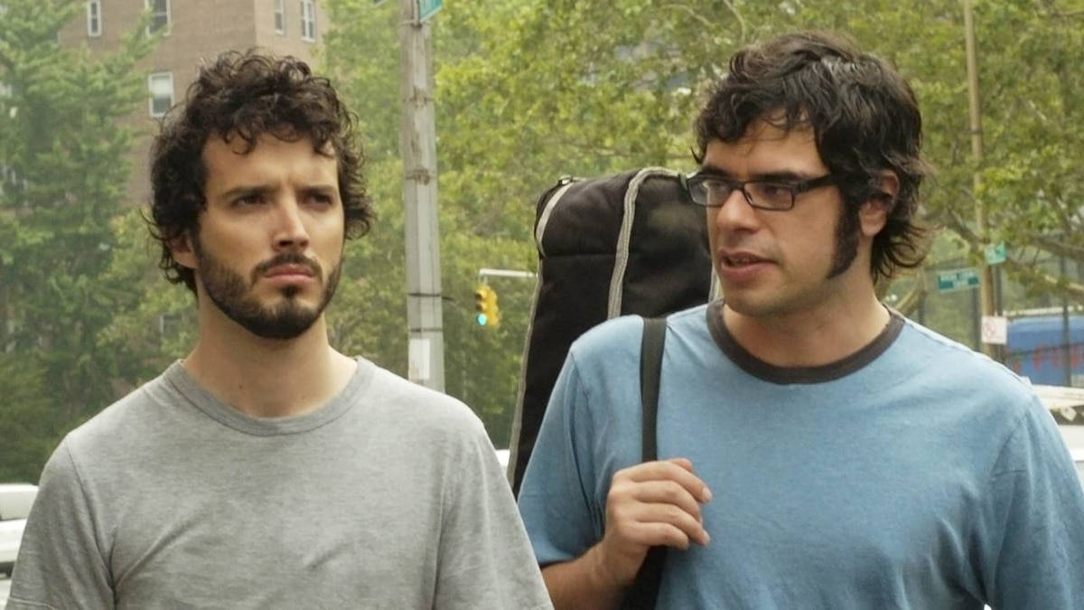 Flight Of The Conchords, guitar case, city street, SD Desktop Wallpaper