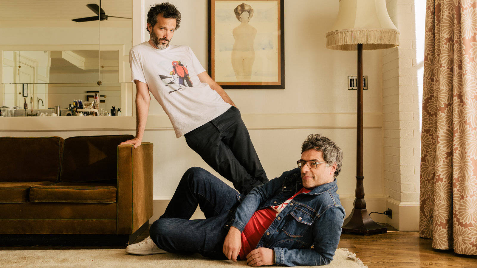 Flight Of The Conchords, living room, denim jacket, HD Desktop Wallpaper