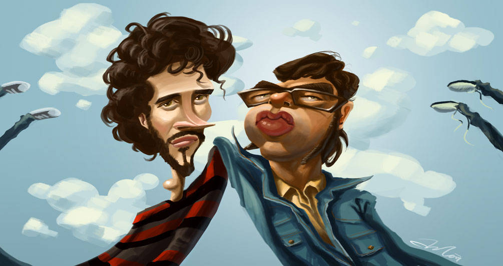 Flight Of The Conchords, long noses, glasses, SD Desktop Wallpaper