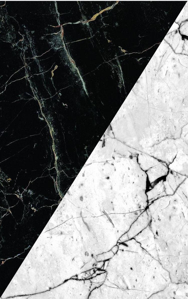 black marble, gold veins, white marble, SD Phone Wallpaper
