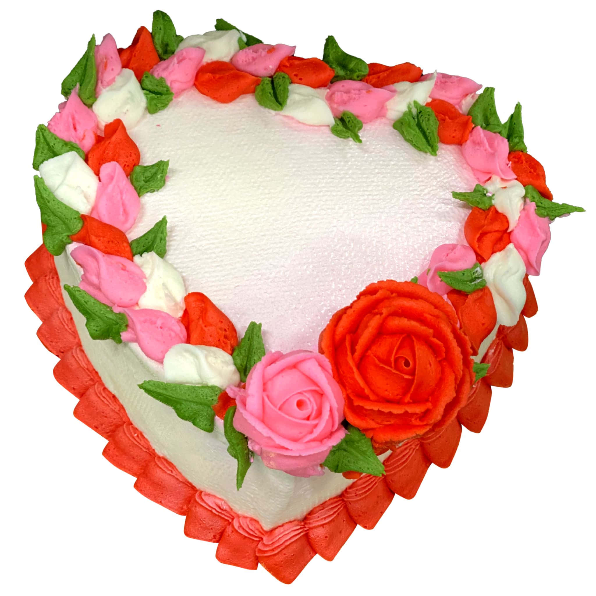 Floral Cake, heart-shaped cake, piped roses, Full HD Desktop Wallpaper