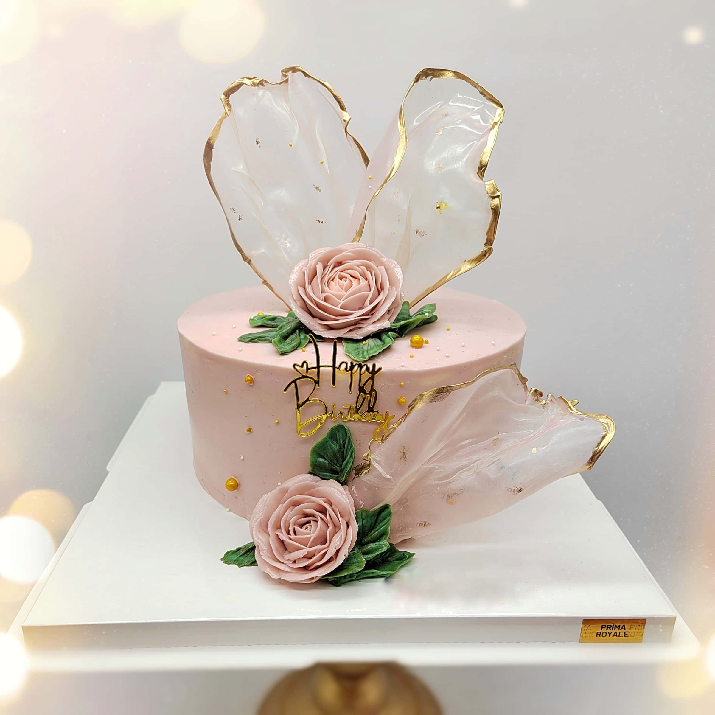 floral cake, pink birthday cake, sugar roses, Full HD Desktop Wallpaper