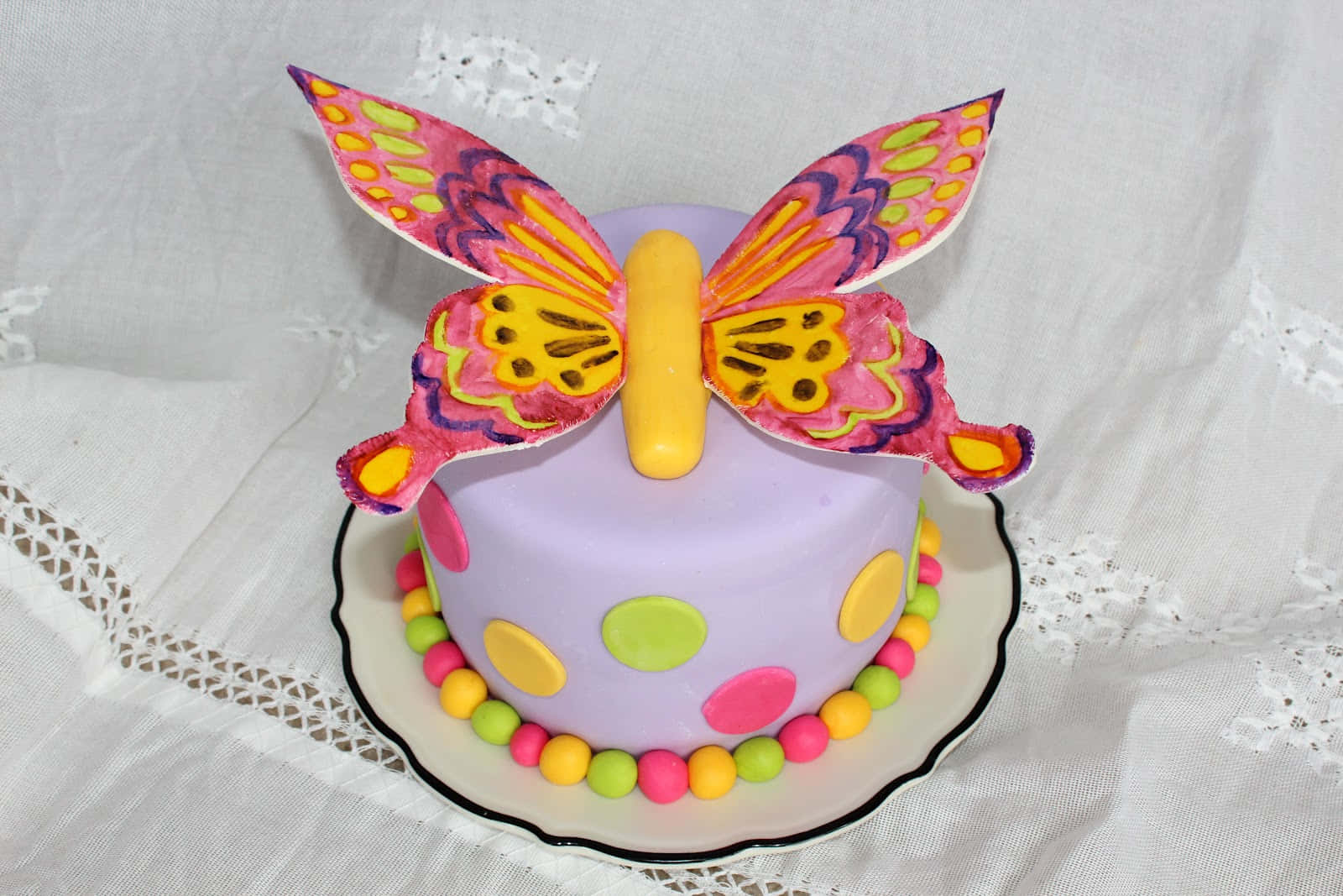 butterfly cake, purple cake, colorful butterfly topper, HD Desktop Wallpaper