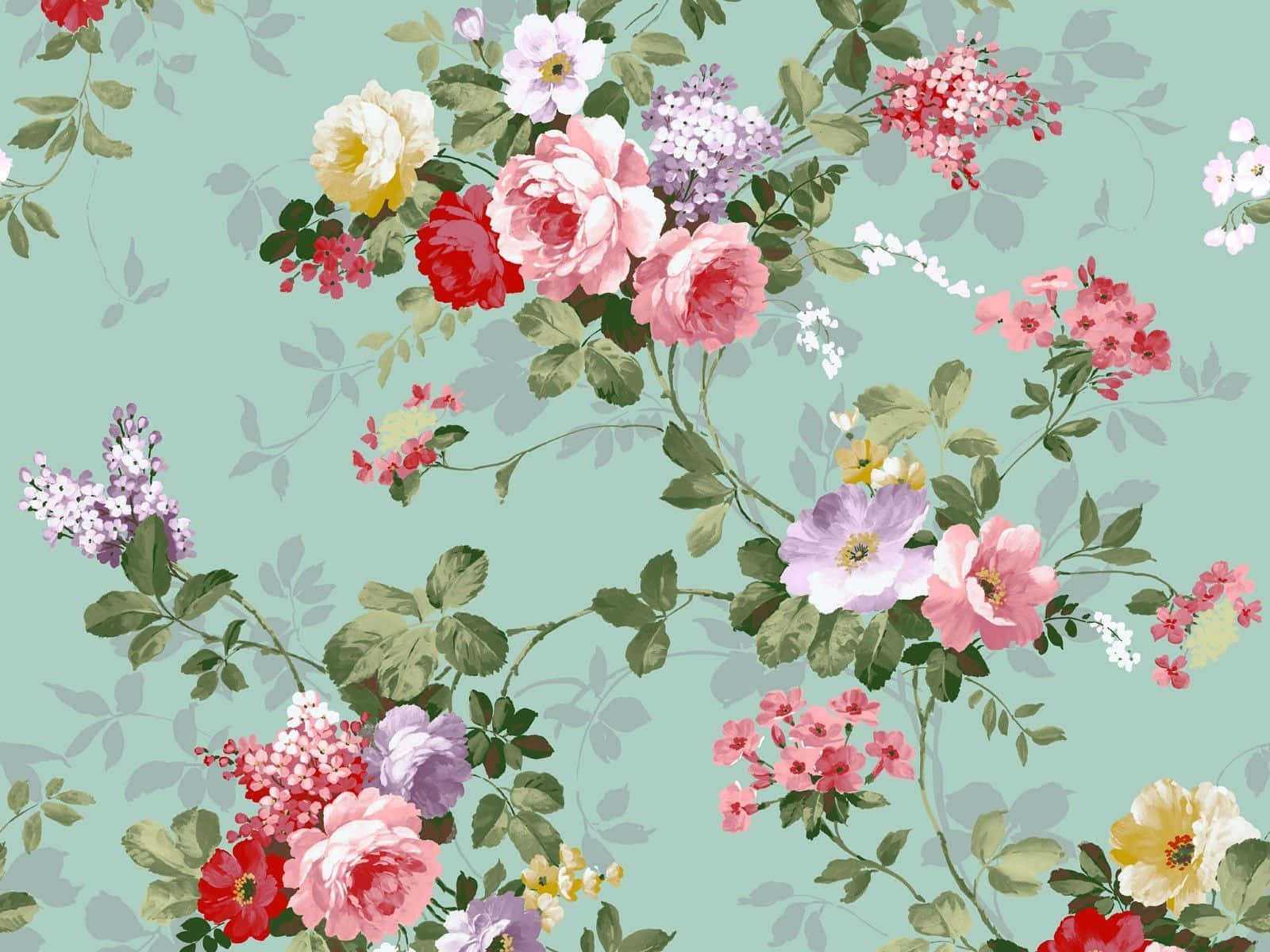 Floral Computer, roses, lilacs, HD Desktop Wallpaper
