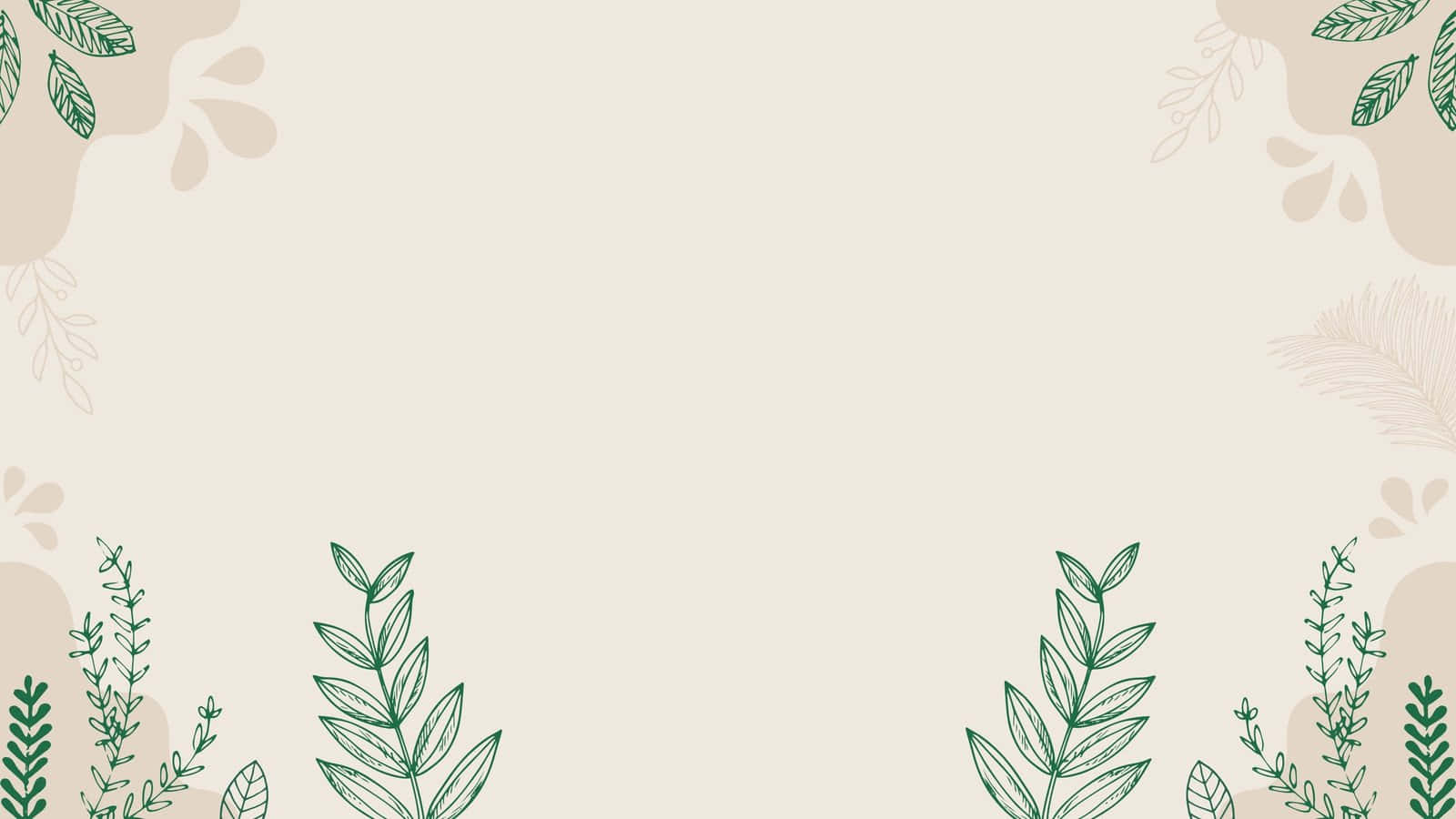 floral computer, beige, green, HD Desktop Wallpaper