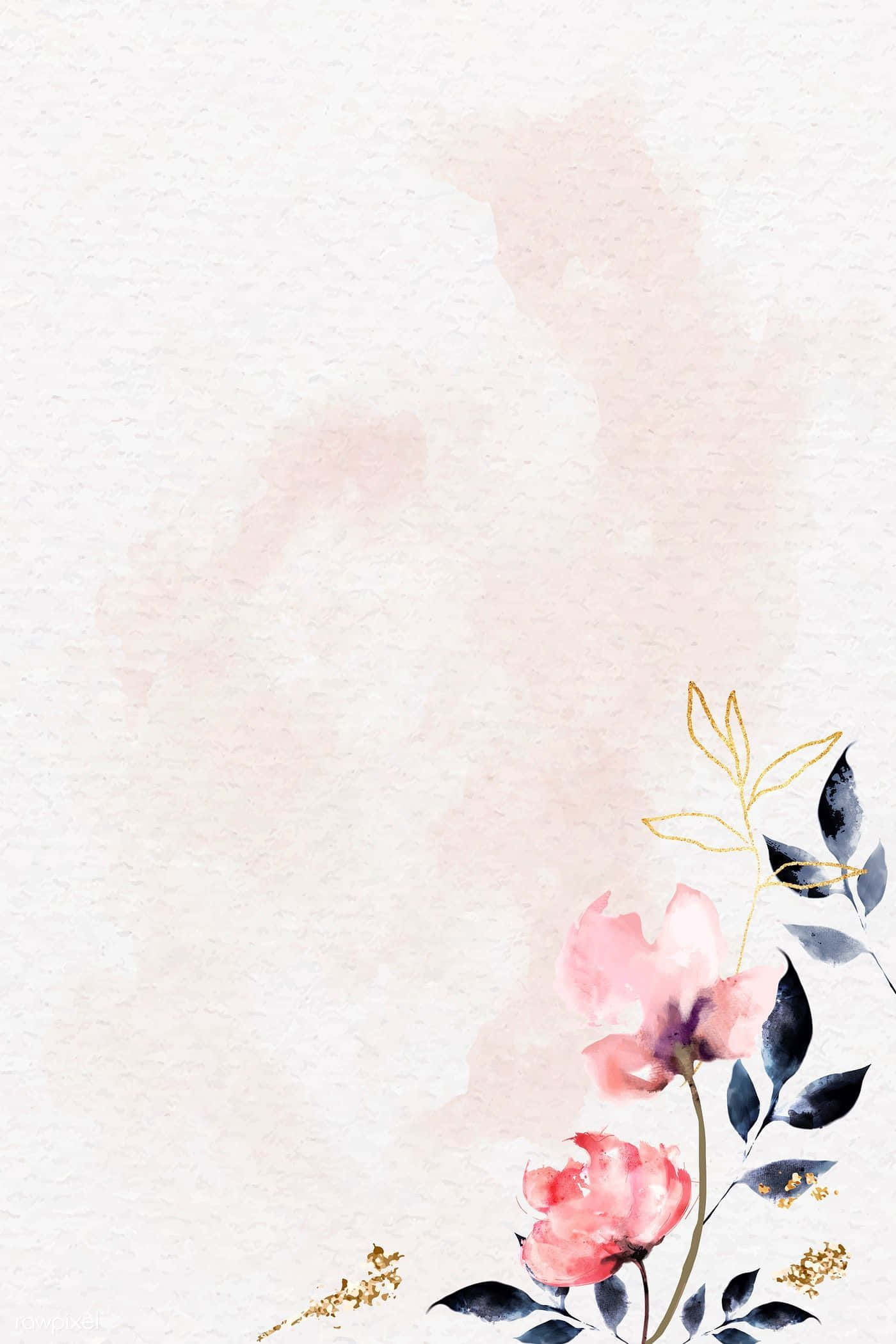 pastel watercolor, pink, navy, Full HD Phone Wallpaper