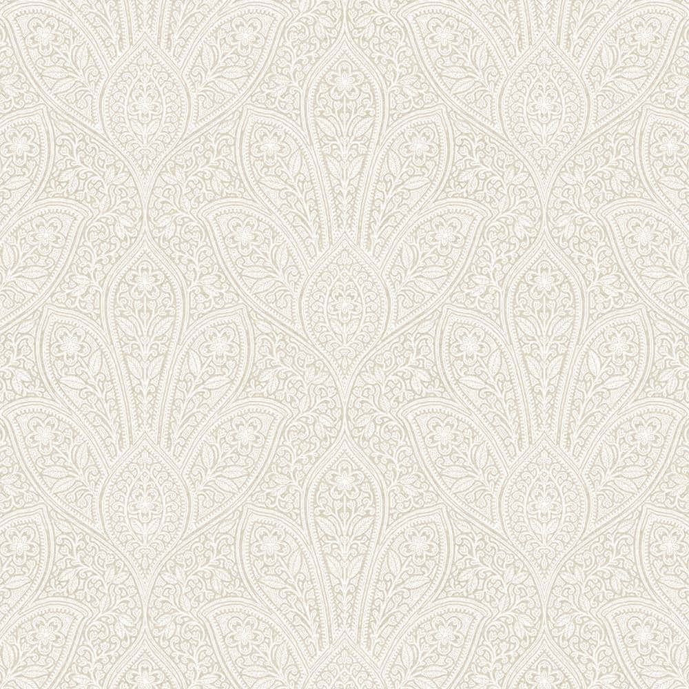 stemmed flowers, distraught print, cream-colored, SD Desktop Wallpaper