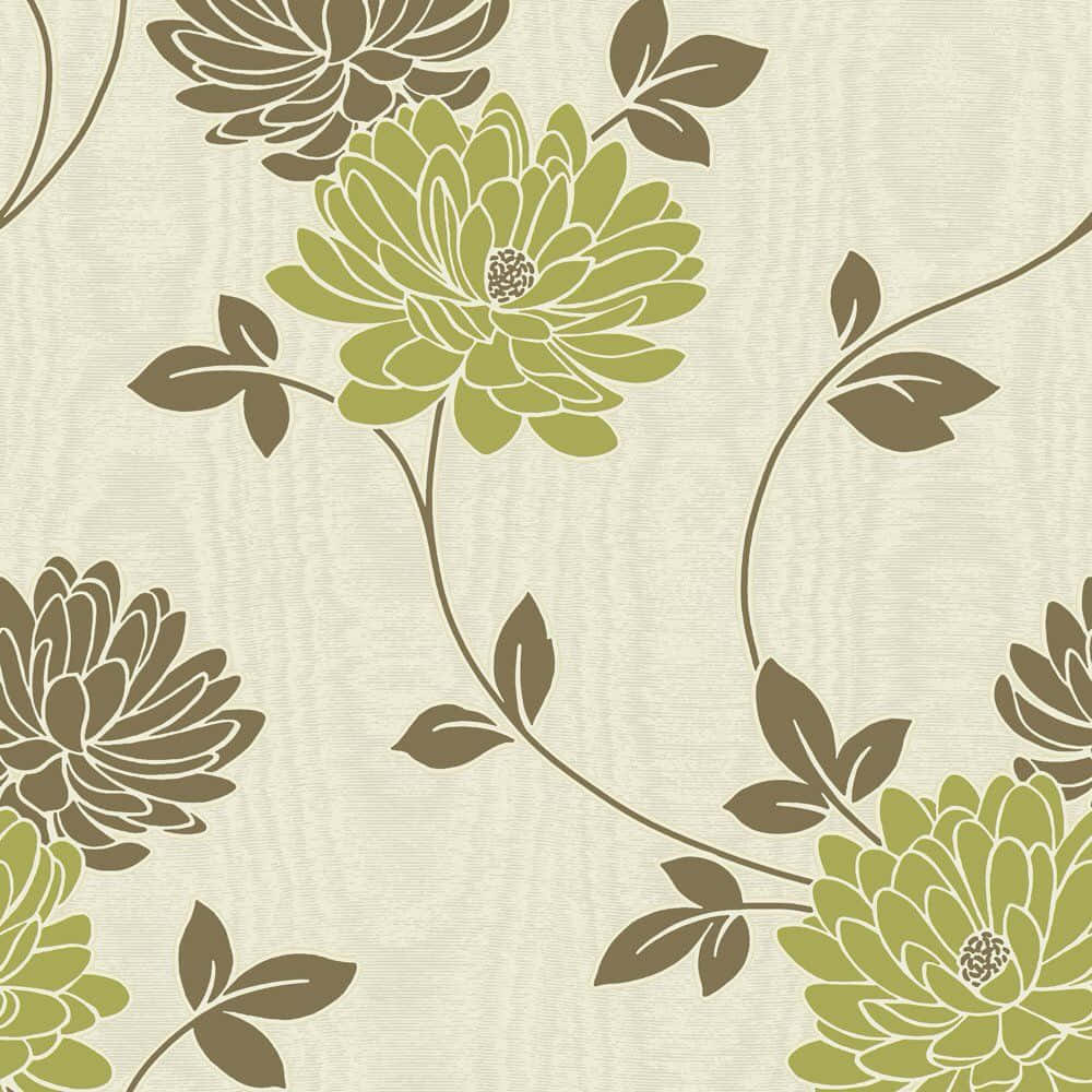 green, brown, chrysanthemums, SD Desktop Wallpaper