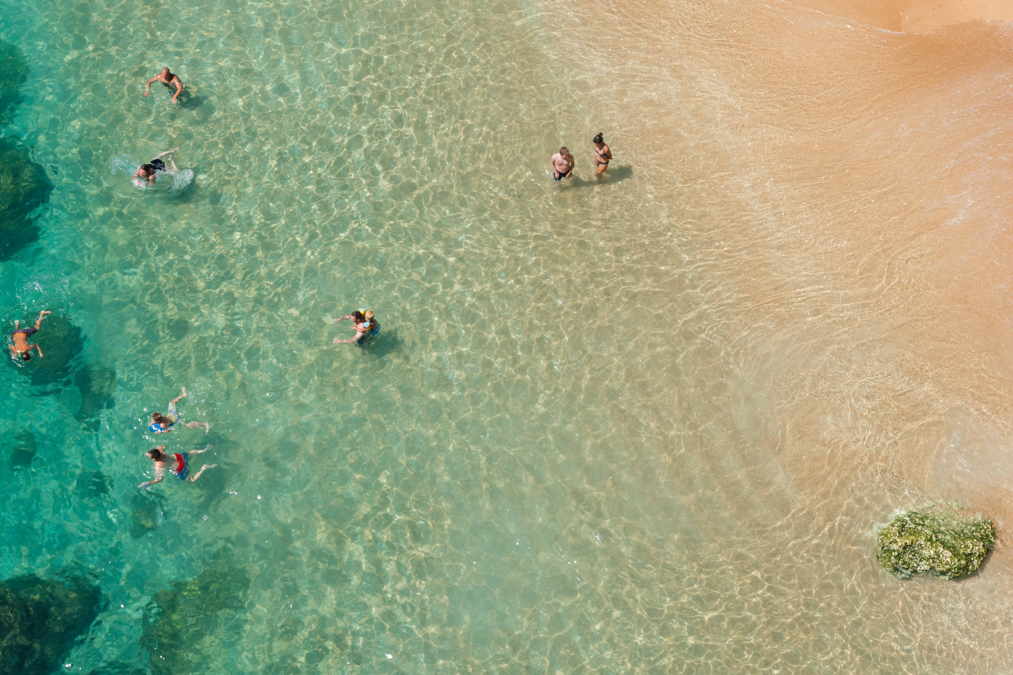 Florida Beach, crystal clear water, turquoise water, 4K Desktop Wallpaper
