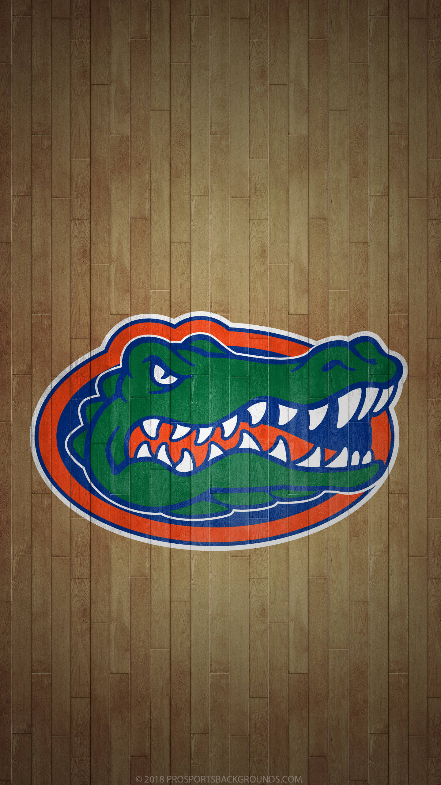 Florida Gators, green orange and blue, alligator logo, 2K Phone Wallpaper
