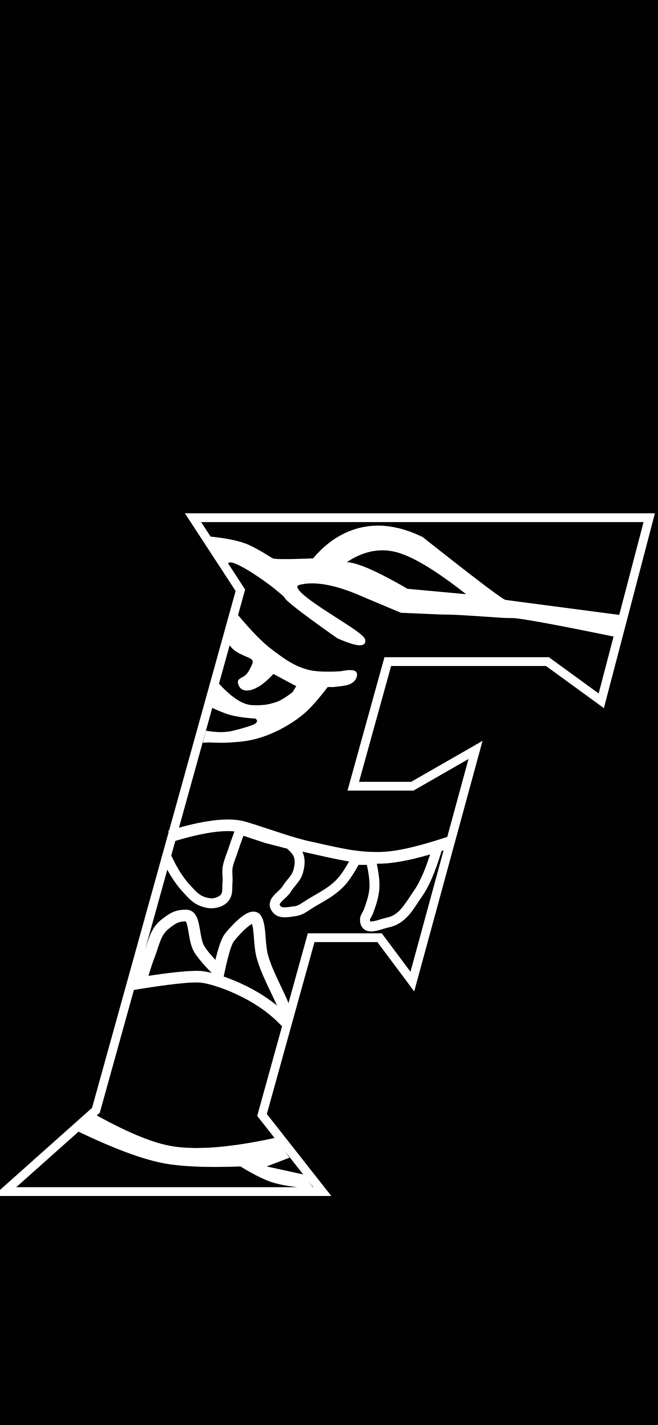 Florida Gators, initial logo, black, 4K Phone Wallpaper