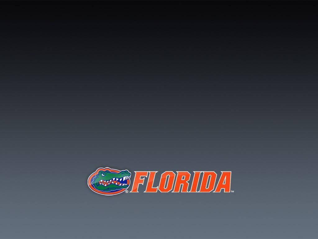 Florida Gators, green alligator head, orange text, SD Desktop Wallpaper