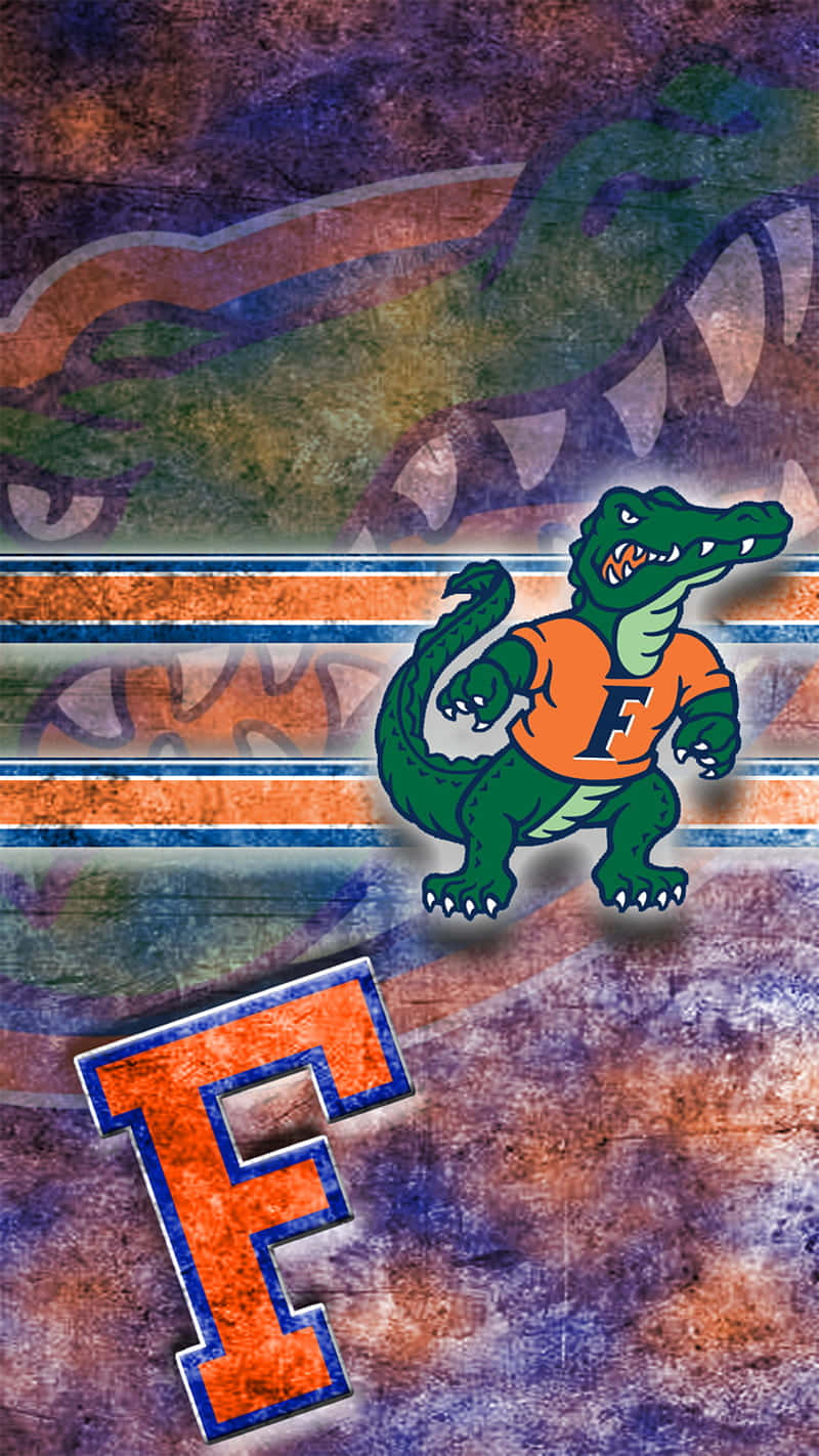 Florida Gators, green alligator mascot, orange jersey, HD Phone Wallpaper