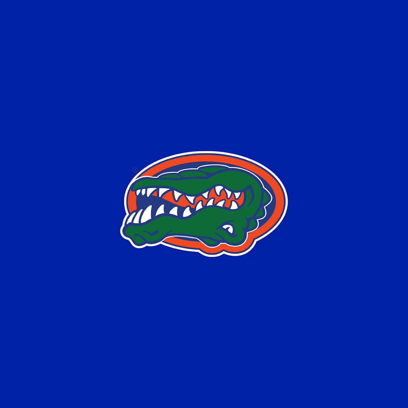 Florida Gators, green alligator mascot logo, white teeth, HD Desktop Wallpaper
