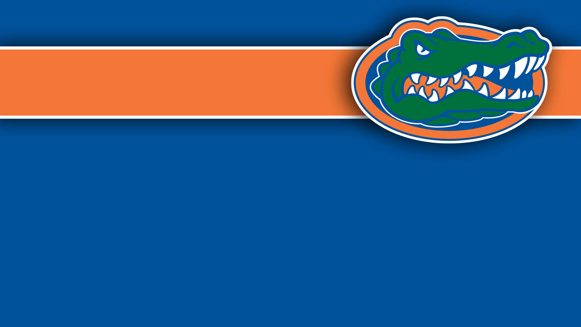 Florida Gators, alligator head logo, blue background, Full HD Desktop Wallpaper