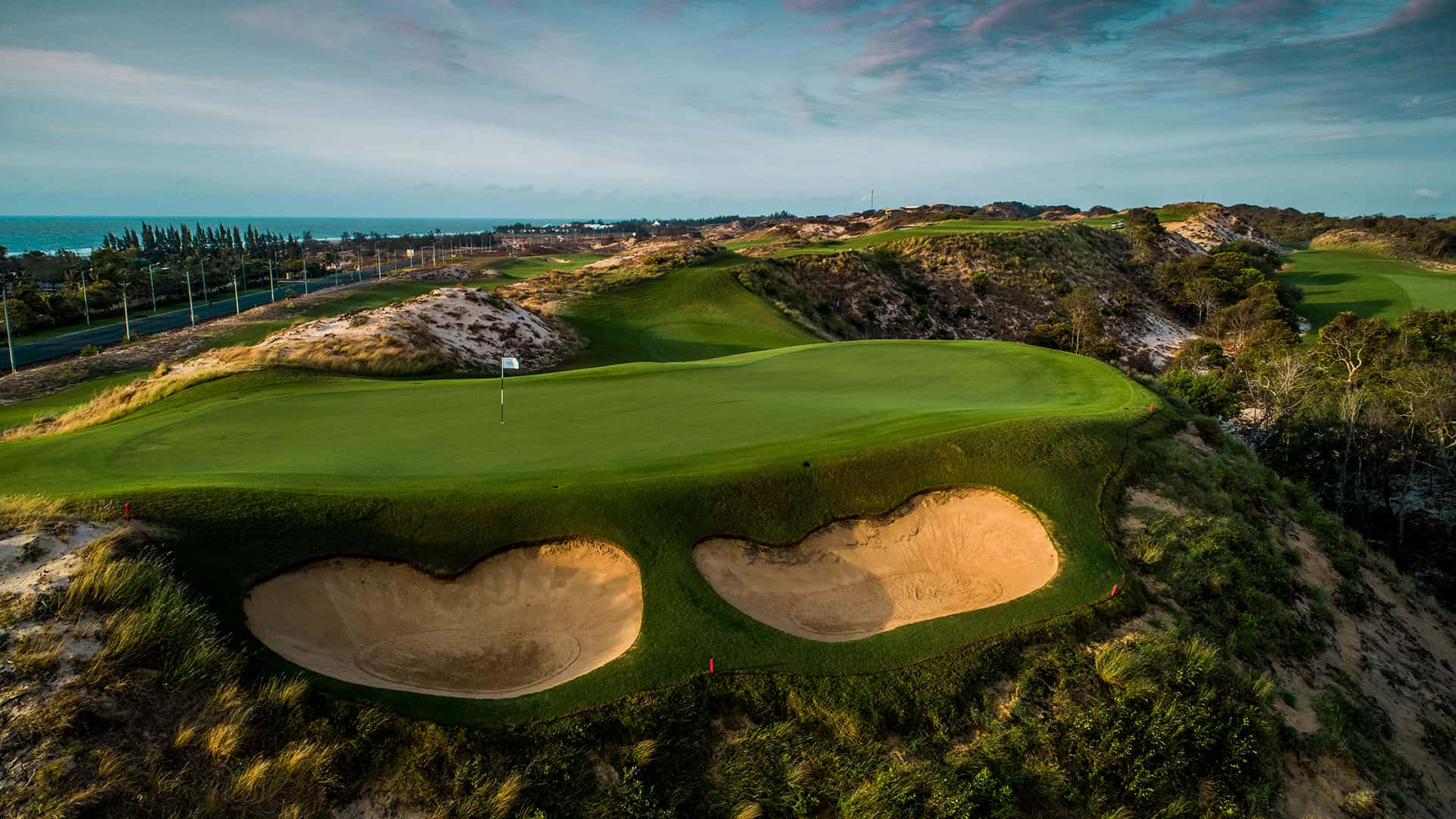 Florida Golf, golf course, sand bunkers, Full HD Desktop Wallpaper
