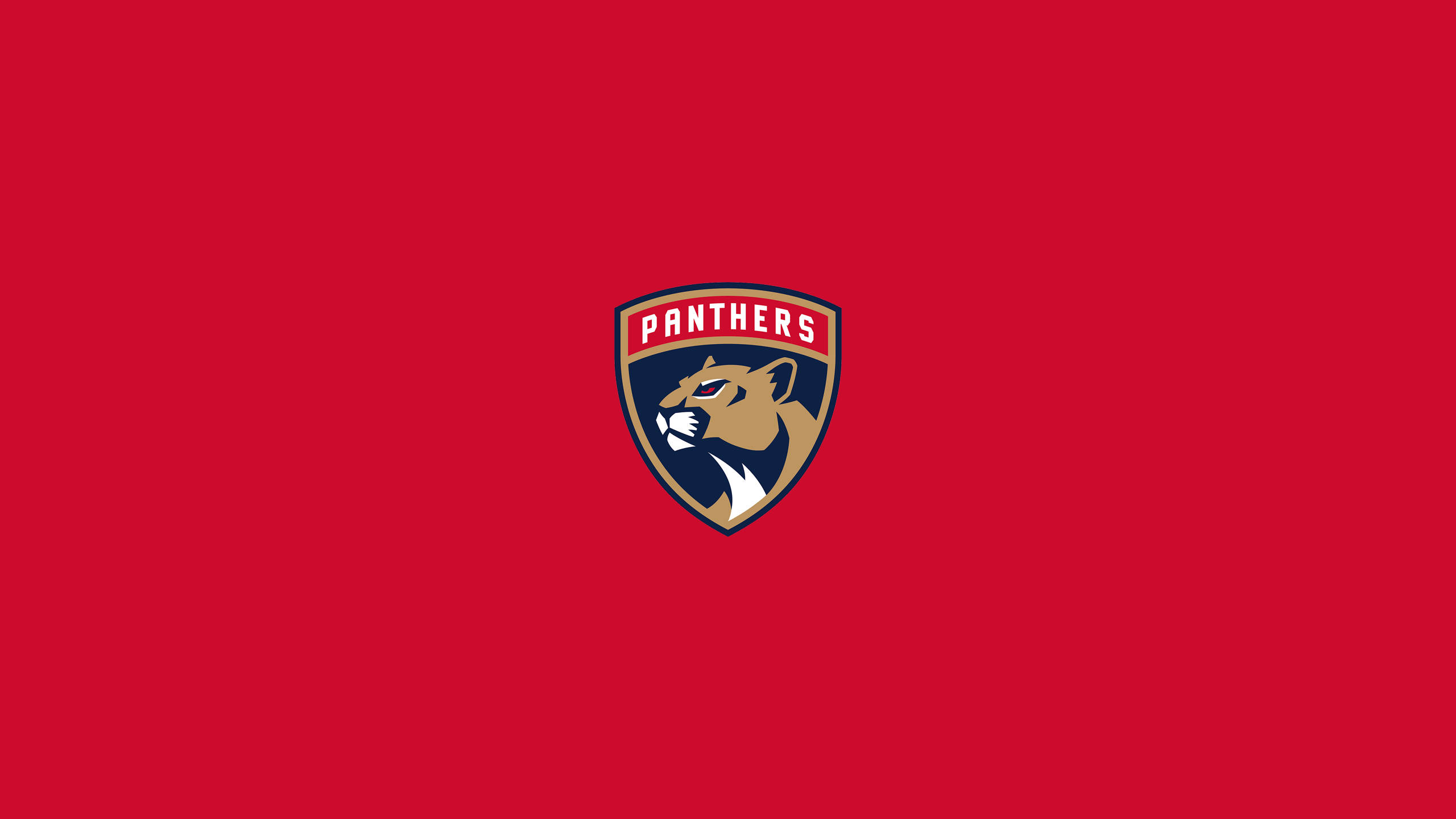 Florida Panthers, snarling panther, shield logo, 2K Desktop Wallpaper