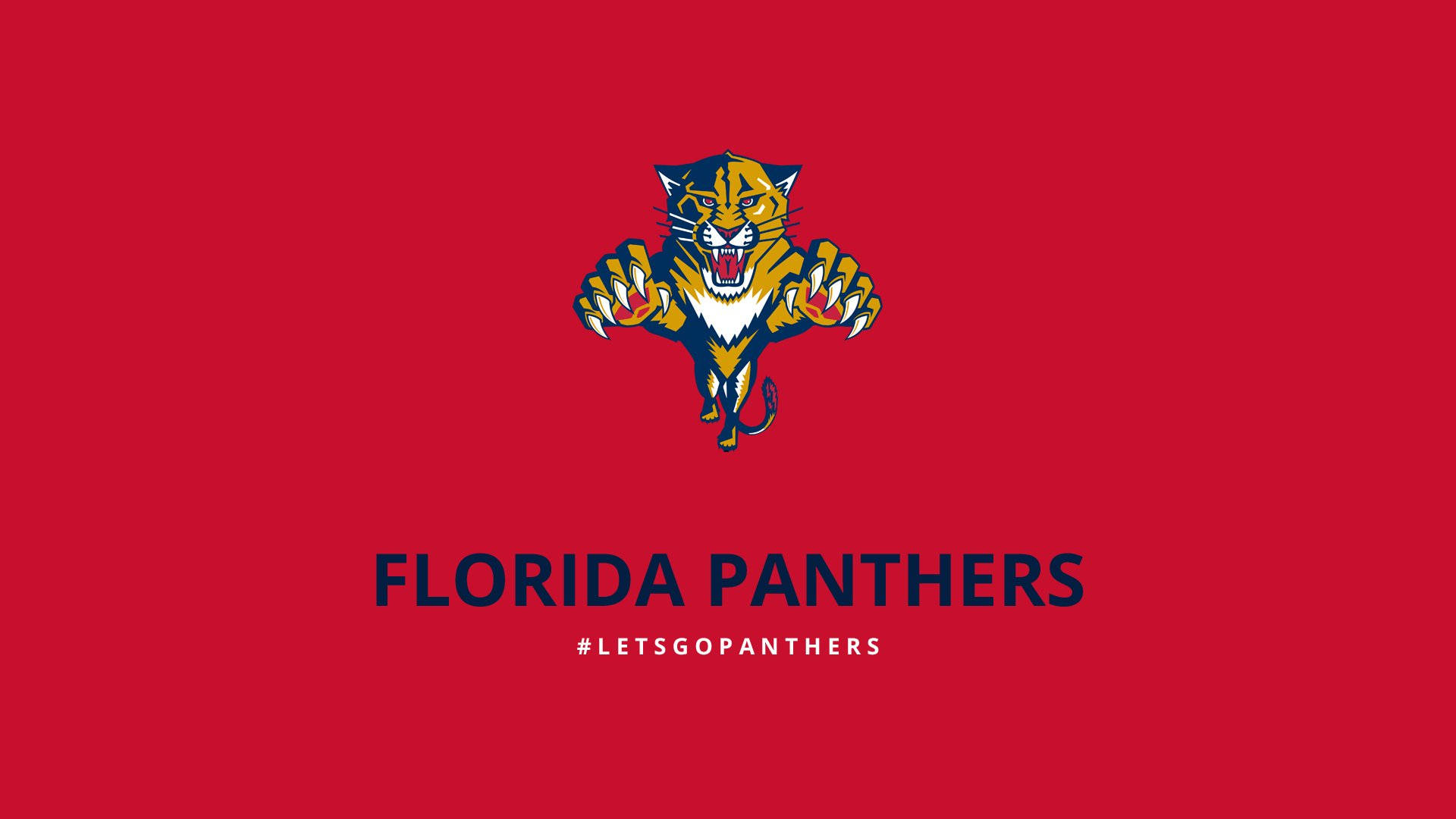 Florida Panthers, cartoon panther mascot, claws out, Full HD Desktop Wallpaper