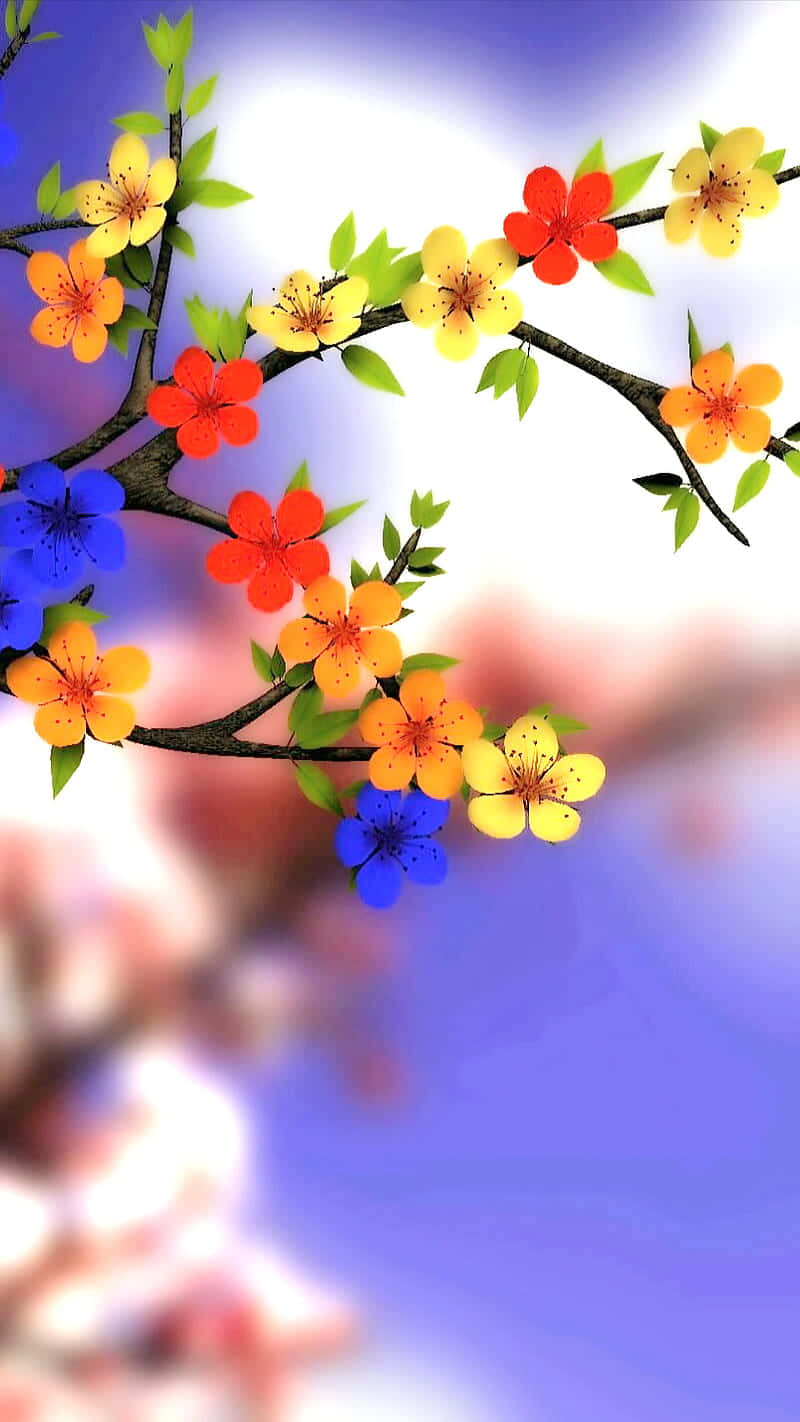 red, yellow, blue, HD Phone Wallpaper