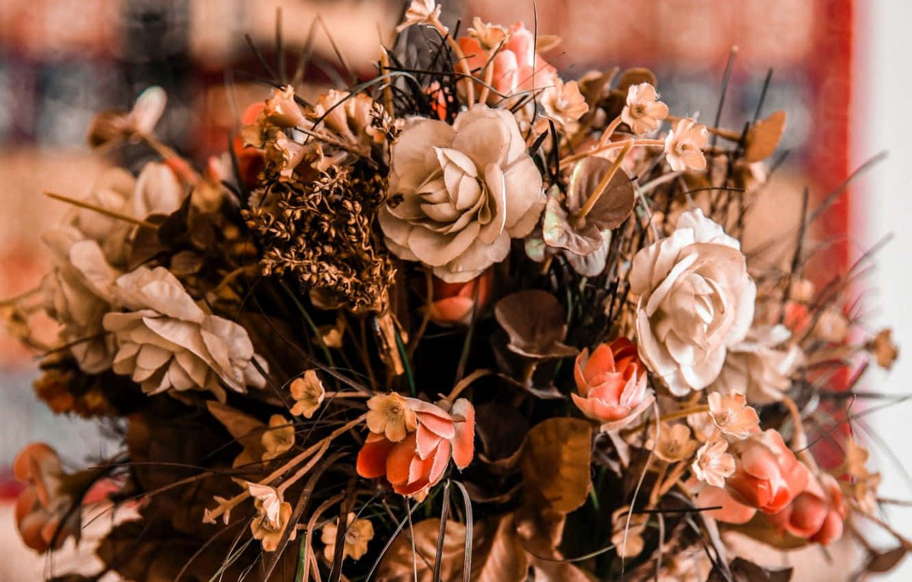 yellow roses, pink roses, beige roses, HD Desktop Wallpaper