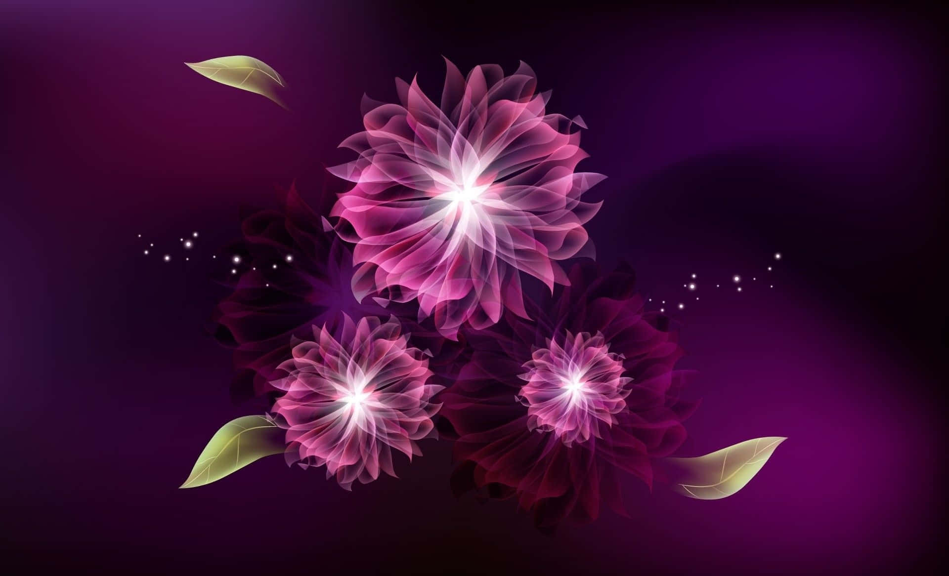 flower art, fractal flowers, glowing, Full HD Desktop Wallpaper