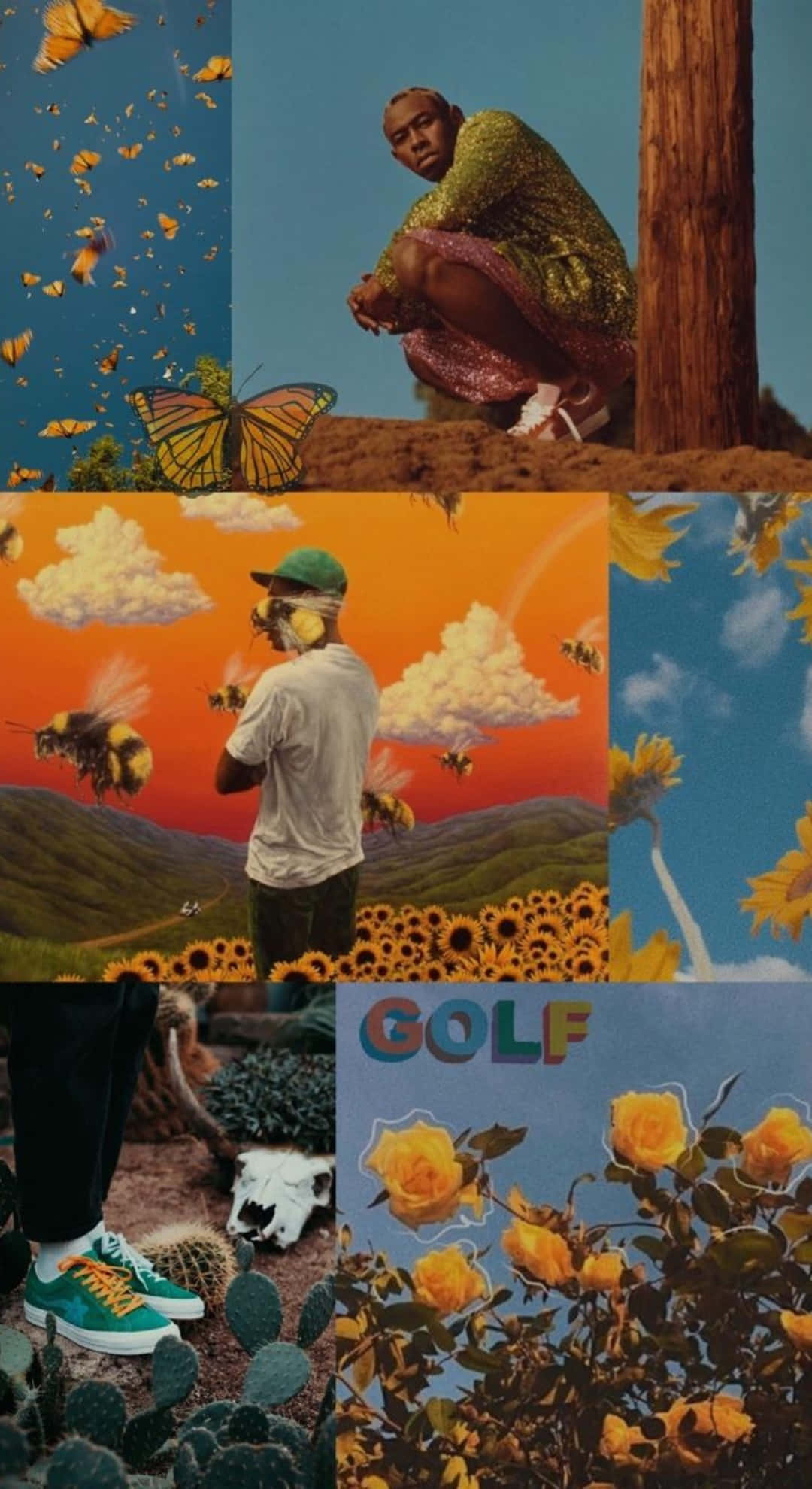 Flower Boy, glittery clothes, tree, Full HD Phone Wallpaper