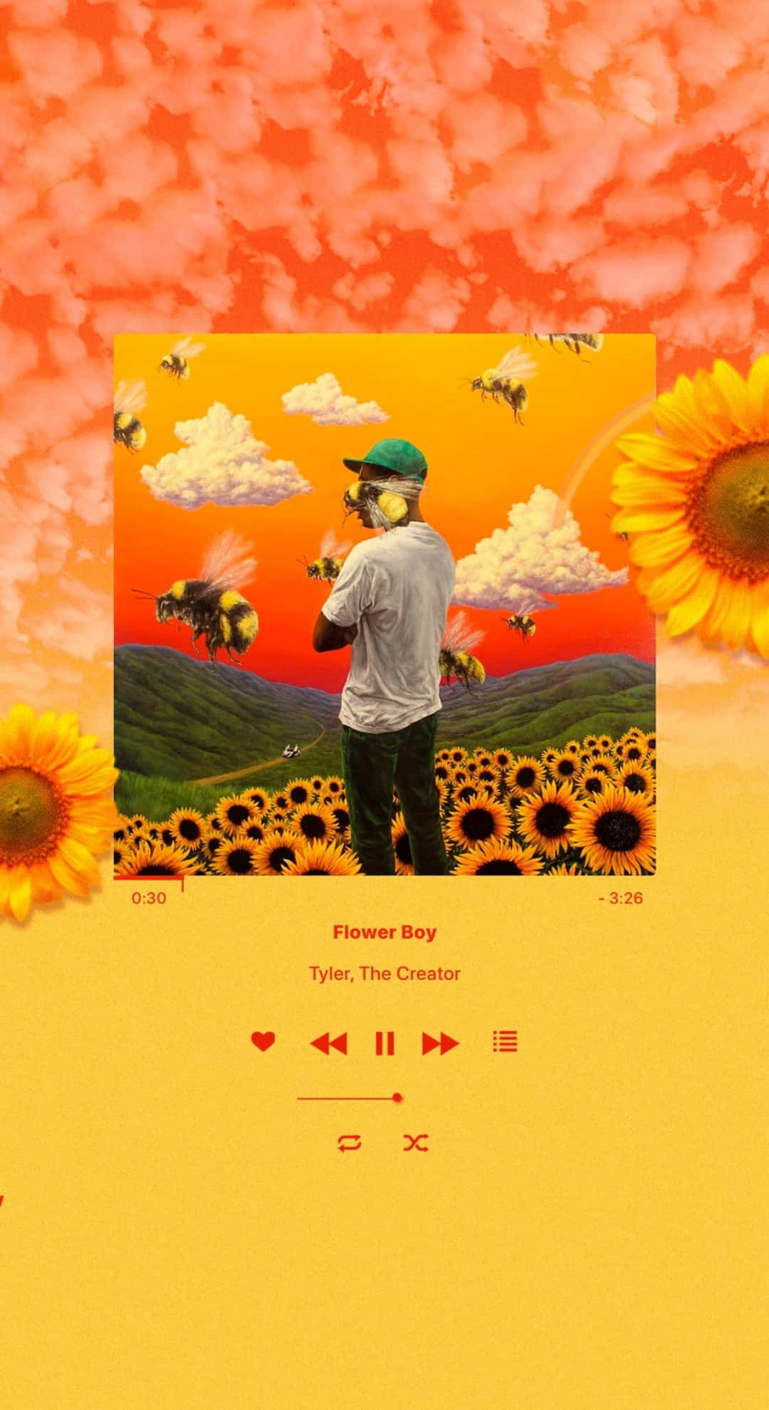 Flower Boy, green cap, sunflower field, Full HD Phone Wallpaper