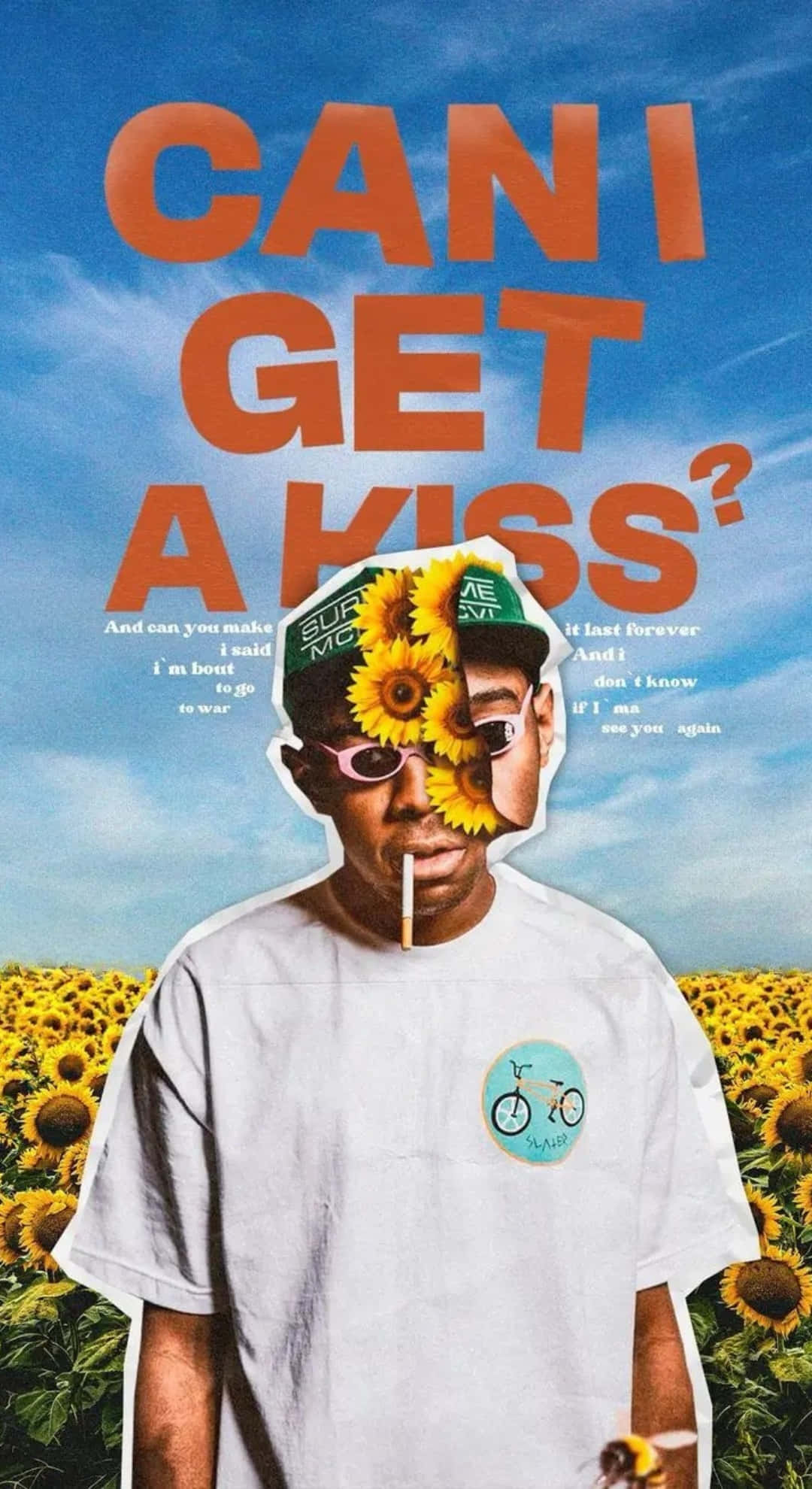Flower Boy, sunflower hat, sunglasses, Full HD Phone Wallpaper