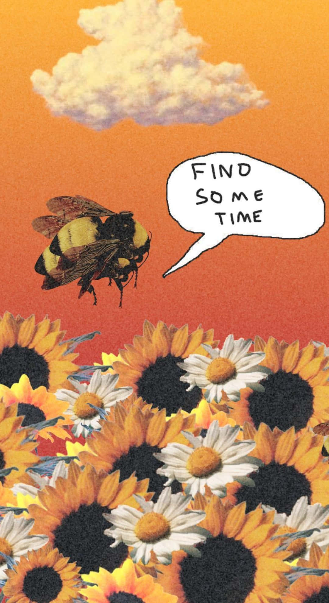 Flower Boy, bee, sunflowers, Full HD Phone Wallpaper