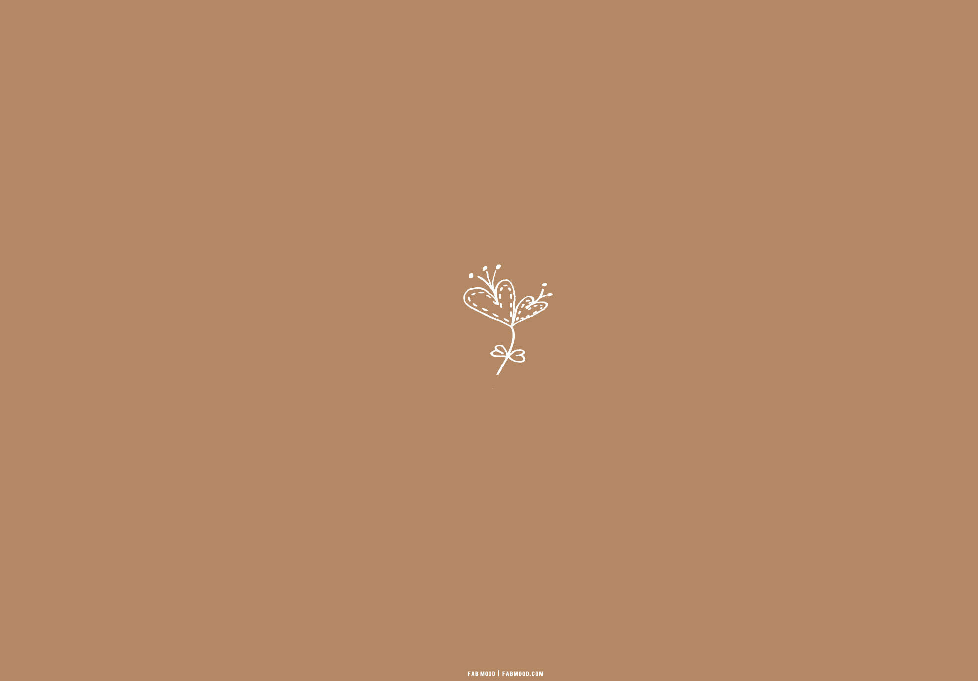 beige aesthetic flower heart, white line drawing, stylized flower, Full HD Desktop Wallpaper