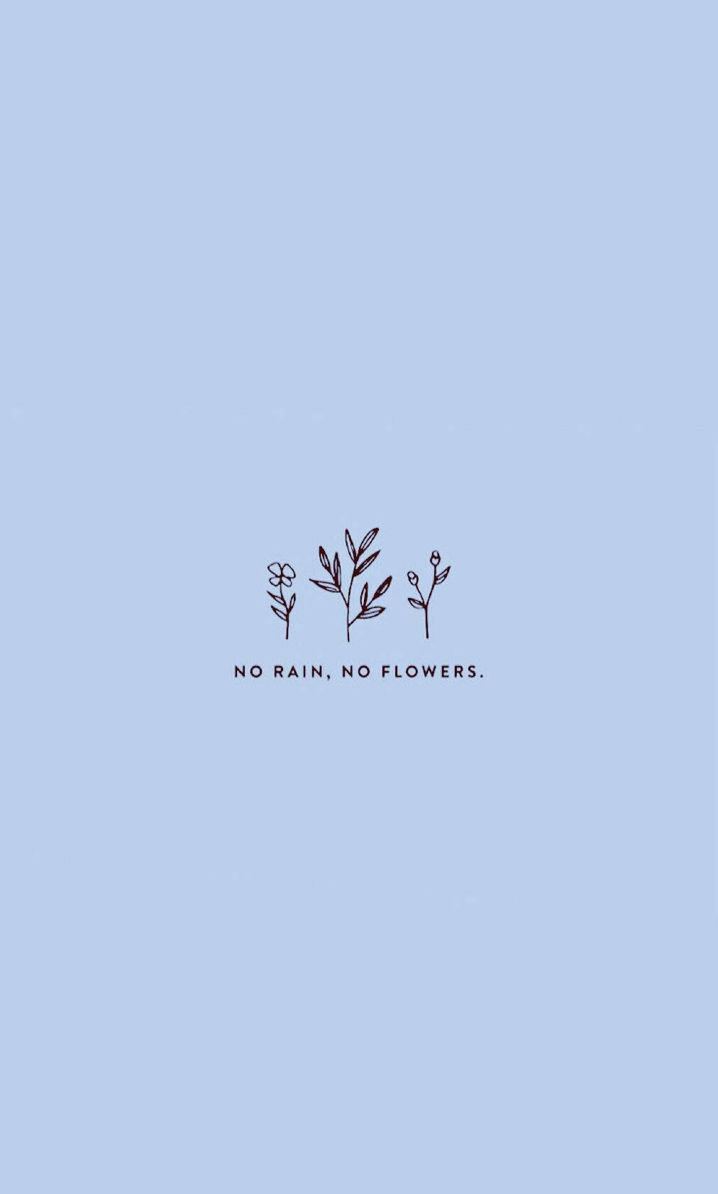 floral design, blue aesthetic, quote iPhone, HD Phone Wallpaper