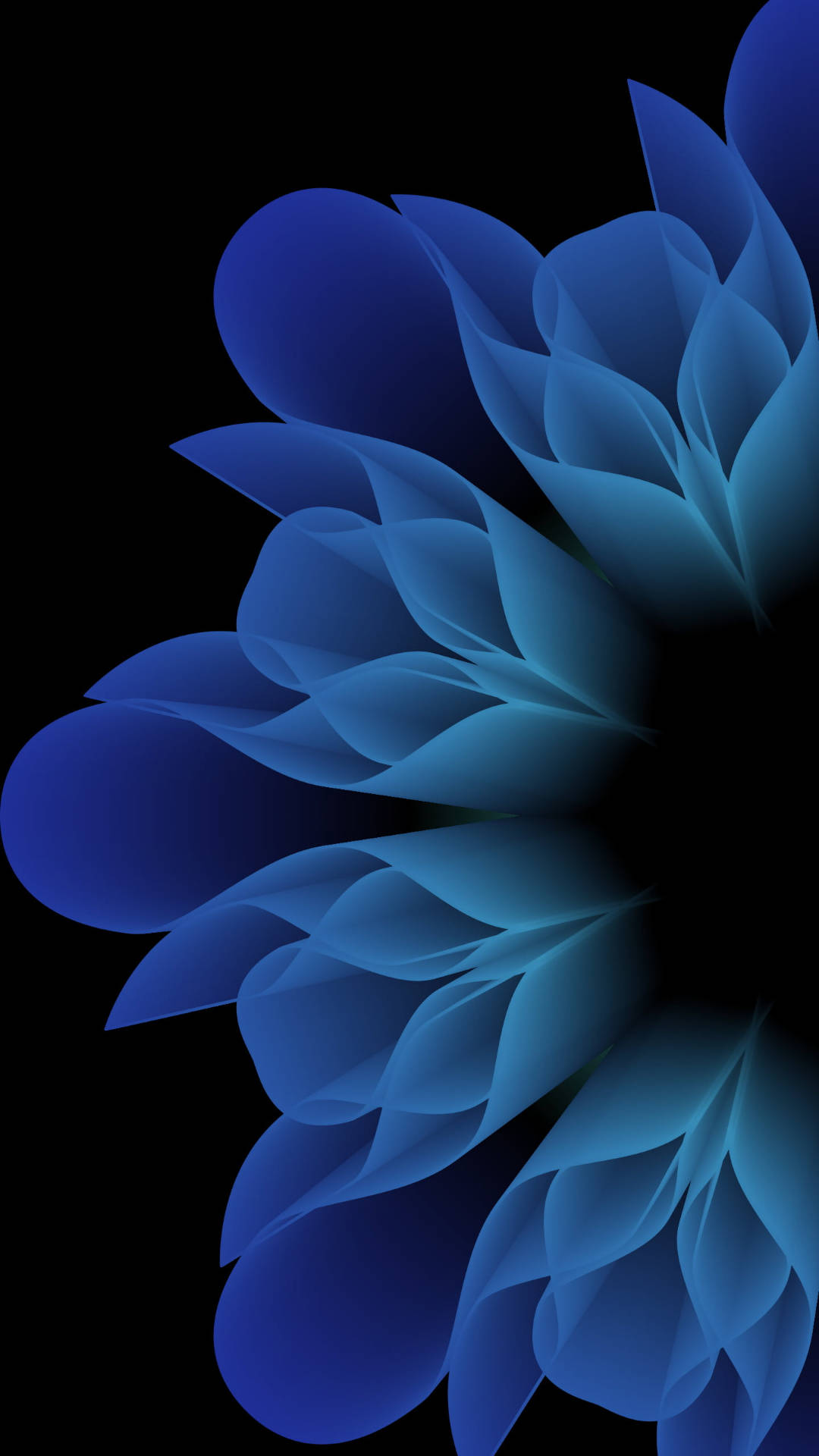 blue petals iphone 7 original, iPhone 7, blue abstract floral bloom, Full HD Phone Wallpaper