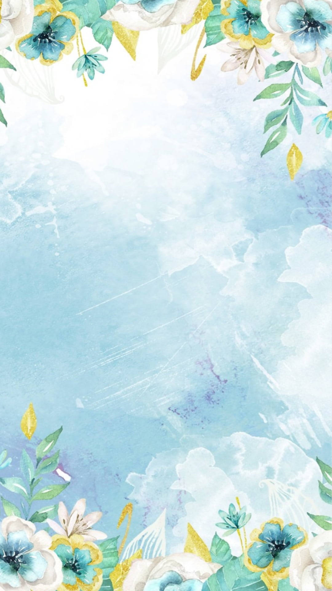 Flower Mobile, digital painting, soft watercolor, Full HD Phone Wallpaper