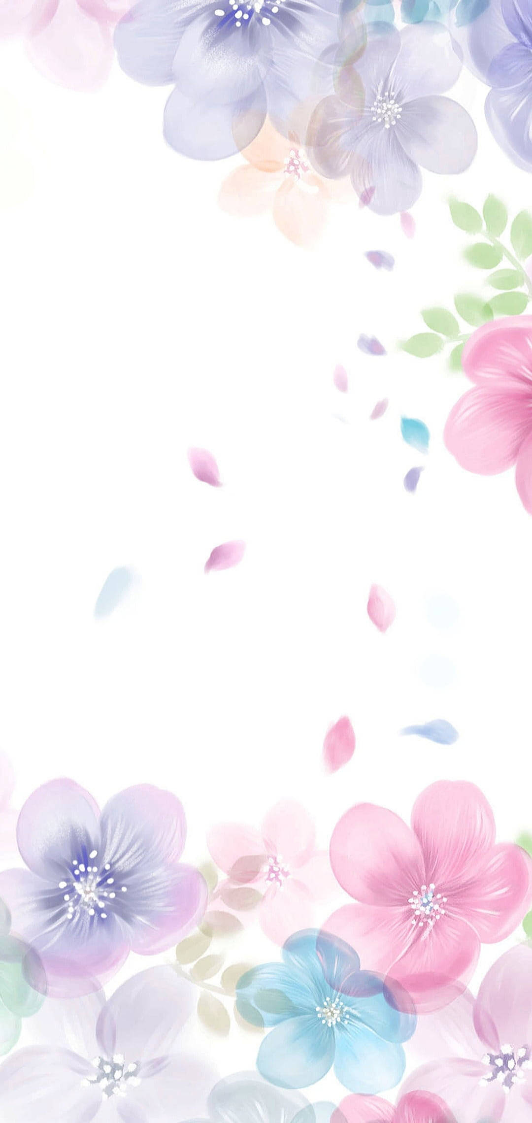 Flower Mobile, pastel flowers, soft pinks, Full HD Phone Wallpaper