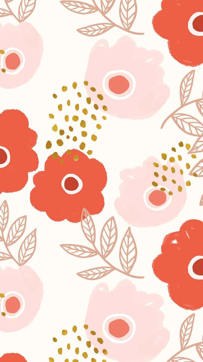 blossoming flowers, coral, blush pink, SD Phone Wallpaper