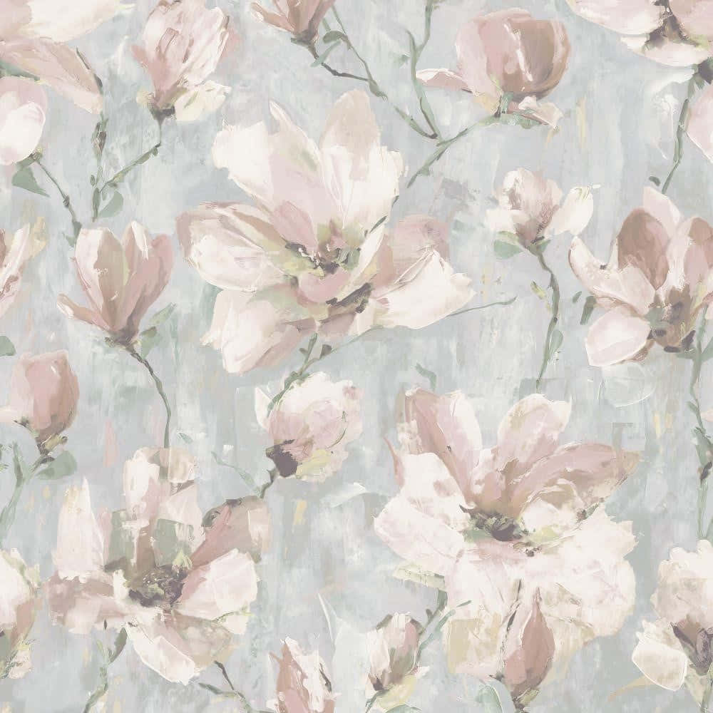 blush floral pattern background, magnolias, blush, SD Desktop Wallpaper