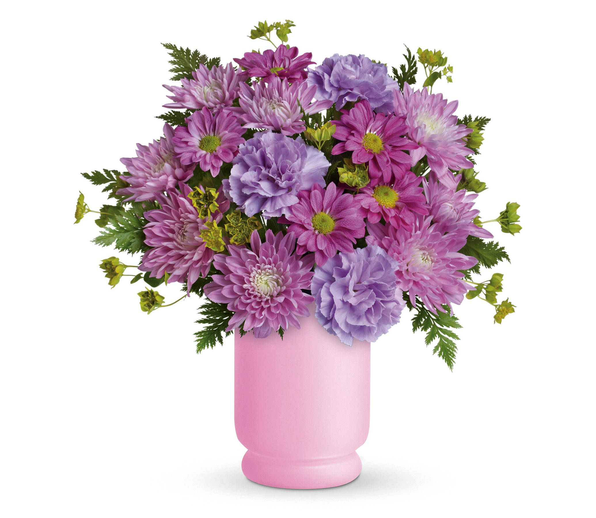 purple aesthetic bouquet, flower vase, matte pink vase, Full HD Desktop Wallpaper