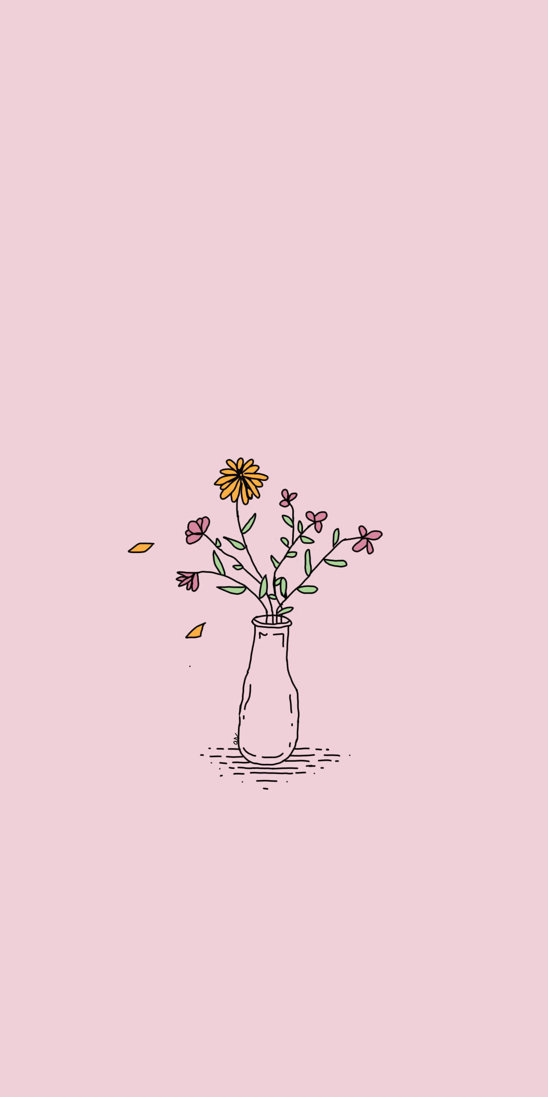 Flowers Aesthetic, vase, colorful flowers, Full HD Phone Wallpaper