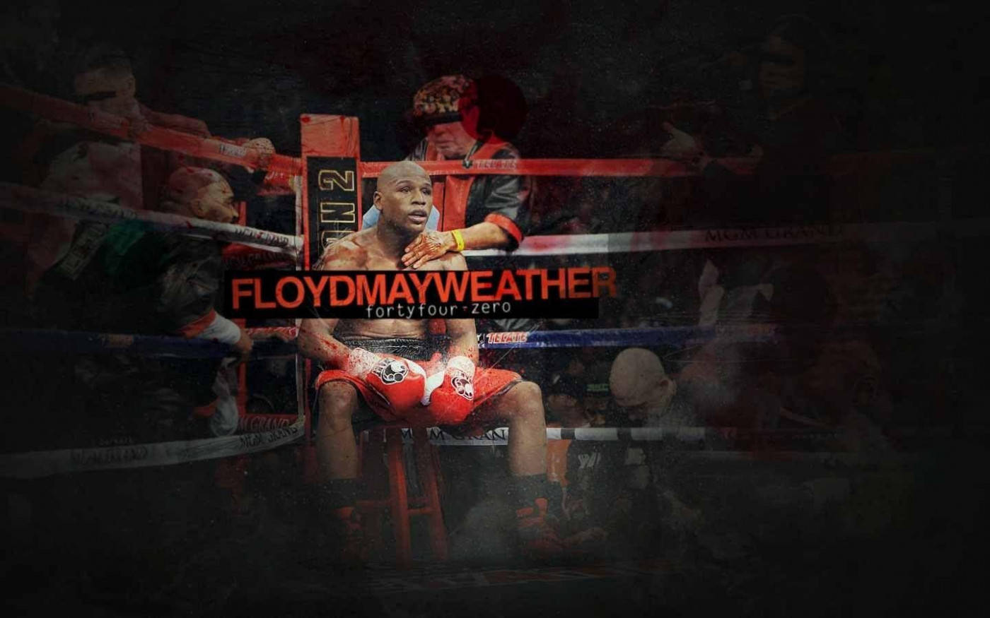 Floyd Mayweather, boxing ring, red shorts, HD Desktop Wallpaper