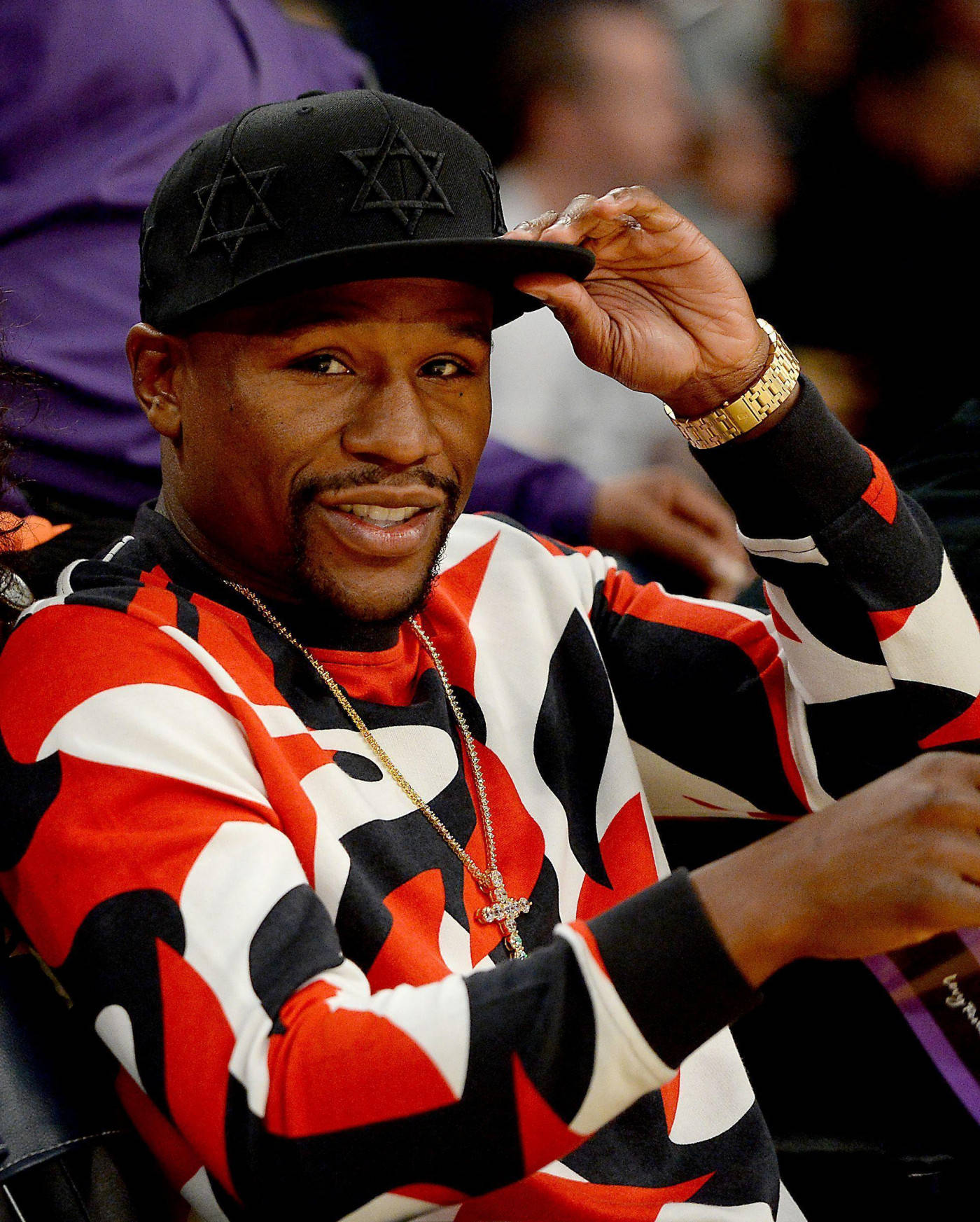Floyd Mayweather, black cap, star emblem, HD Phone Wallpaper