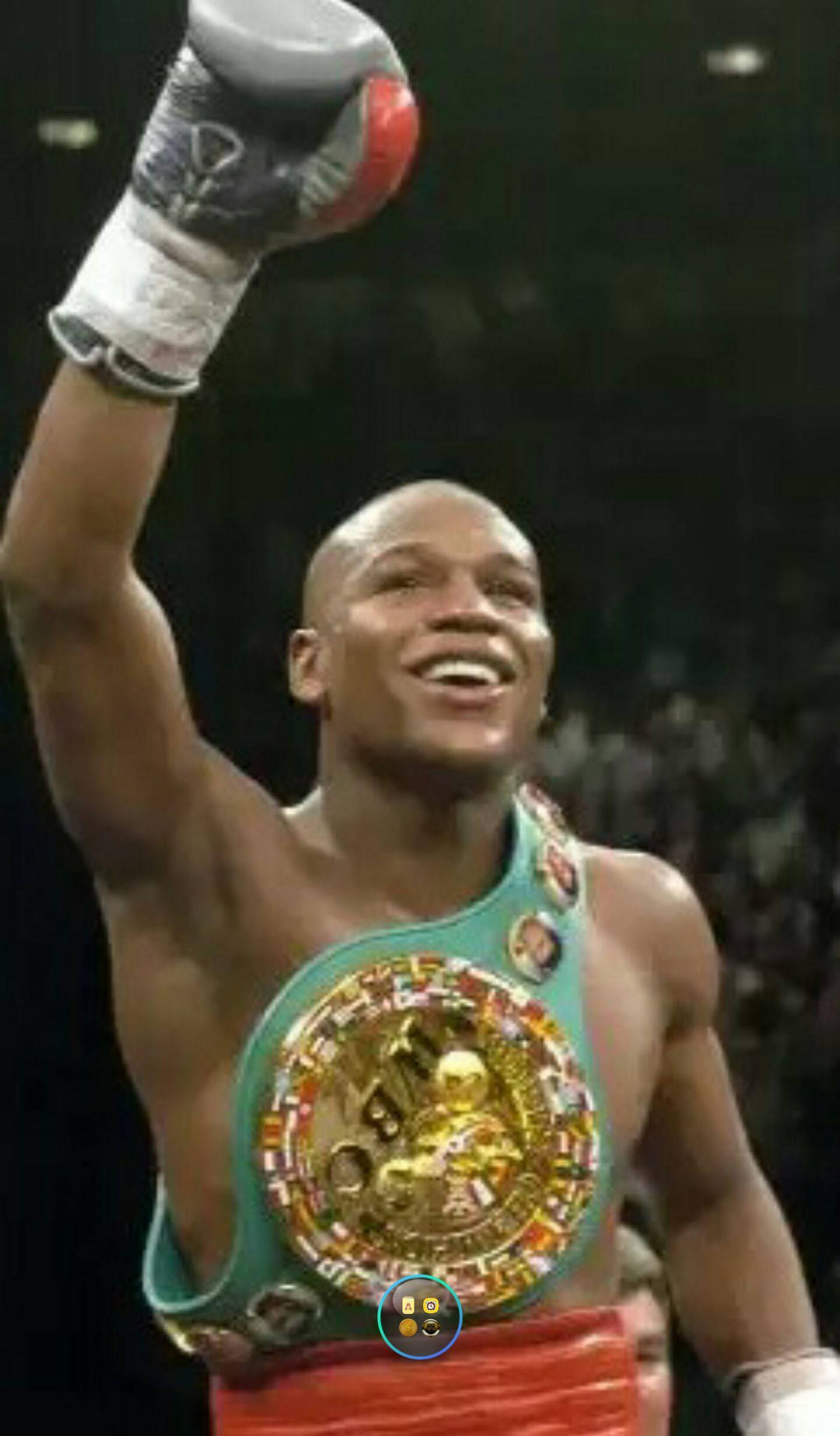 Floyd Mayweather, championship belt, arena lights, Full HD Phone Wallpaper