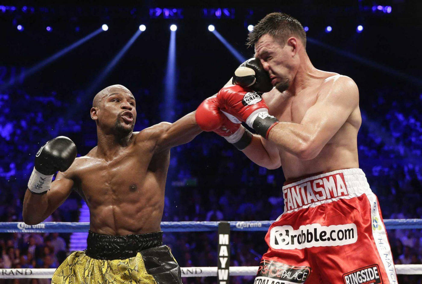 Floyd Mayweather, boxing ring, dazzlingly lit, HD Desktop Wallpaper