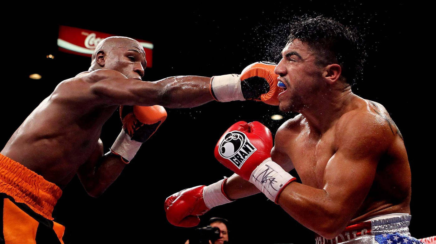 Floyd Mayweather, ring fight, arena lights, HD Desktop Wallpaper