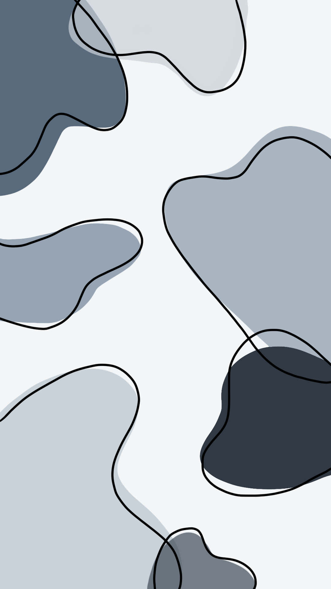 Aesthetic Cow, blue gray background, abstract minimalist, Full HD Phone Wallpaper